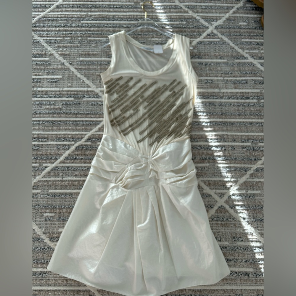 Dior Cream Dress with Gold Detailing